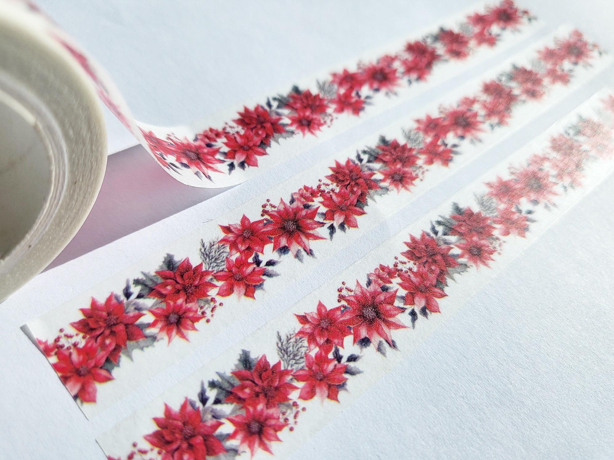 Washi Tape Red Flowers